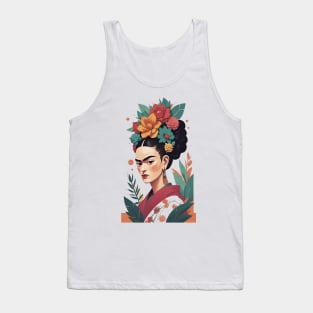 Frida's Colorful Reverence: Illustration Tank Top